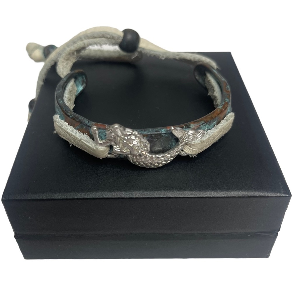 Adjustable Mermaid Bracelet- leather and Metal